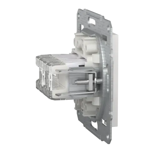Розетка компьютерная RJ45 кат.6 двойная, белый, Schneider Asfora