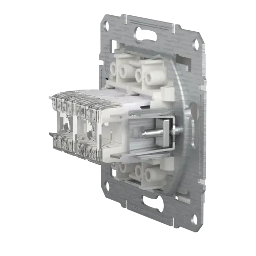 Розетка компьютерная RJ45 кат.6 двойная, белый, Schneider Asfora
