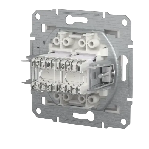 Розетка компьютерная RJ45 кат.6 двойная, белый, Schneider Asfora