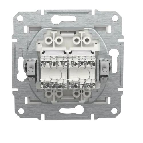 Розетка компьютерная RJ45 кат.6 двойная, белый, Schneider Asfora