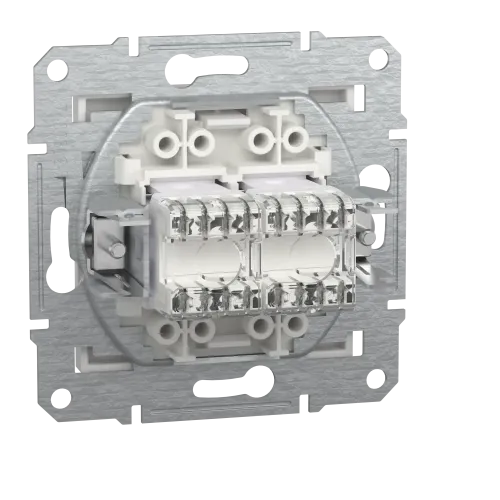 Розетка компьютерная RJ45 кат.6 двойная, белый, Schneider Asfora