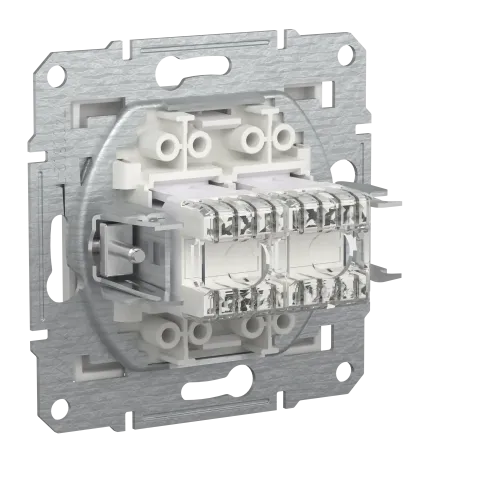 Розетка компьютерная RJ45 кат.6 двойная, белый, Schneider Asfora