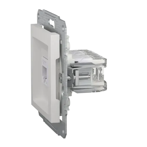 Розетка компьютерная RJ45 кат.6 двойная, белый, Schneider Asfora