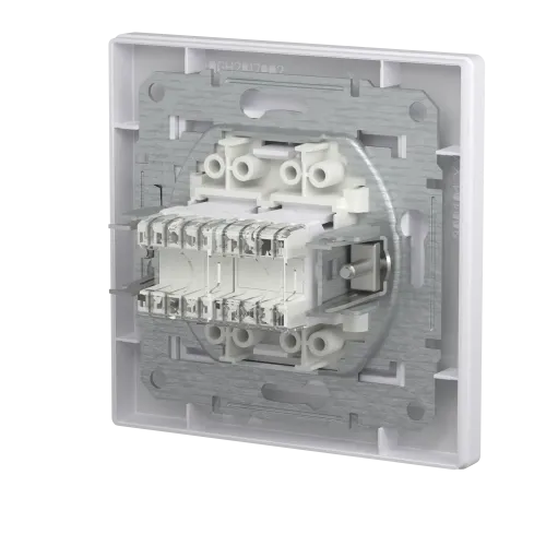 Розетка комп'ютерна + телефонна, білий, EPH4900121 Schneider Asfora