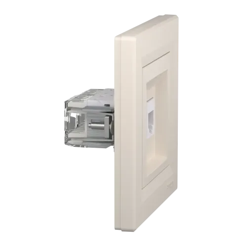 Розетка компьютерная + телефонная, кремовый, EPH4900123 Schneider Asfora