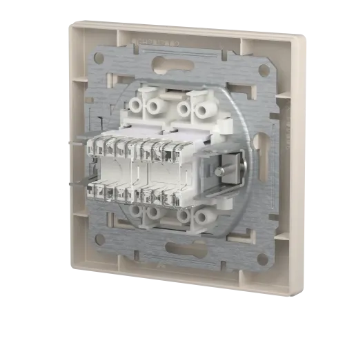 Розетка компьютерная + телефонная, кремовый, EPH4900123 Schneider Asfora
