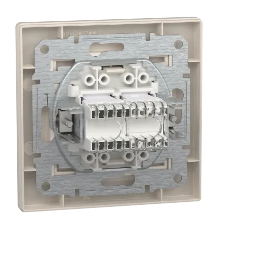 Розетка компьютерная + телефонная, кремовый, EPH4900123 Schneider Asfora