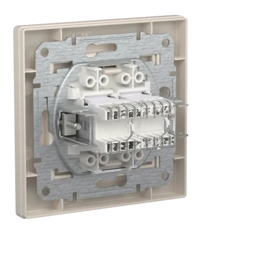 Розетка компьютерная + телефонная, кремовый, EPH4900123 Schneider Asfora