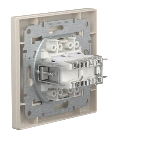 Розетка компьютерная + телефонная, кремовый, EPH4900123 Schneider Asfora