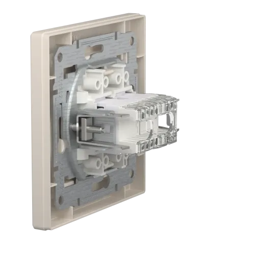 Розетка компьютерная + телефонная, кремовый, EPH4900123 Schneider Asfora