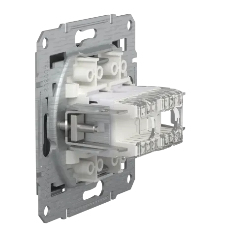 Розетка комп'ютерна+телефонна, сталь, EPH4900162 Asfora Schneider
