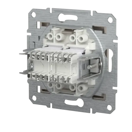 Розетка комп'ютерна + телефонна, бронза, EPH4900169 Asfora Schneider