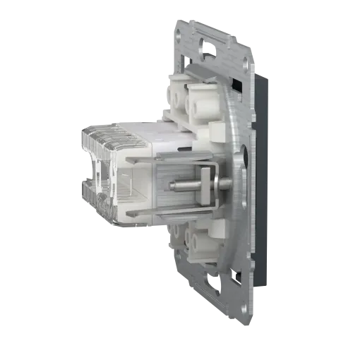 Розетка компьютерная + телефонная, антрацит, EPH4900171 Asfora Schneider