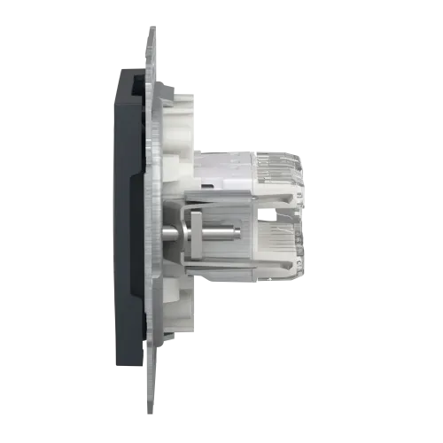 Розетка компьютерная + телефонная, антрацит, EPH4900171 Asfora Schneider