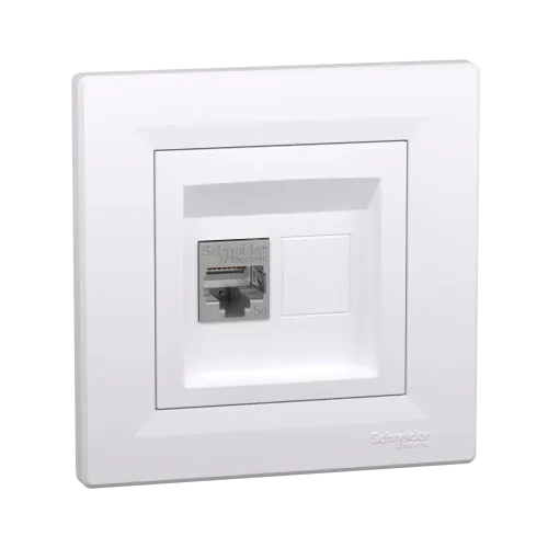 Розетка комп'ютерна RJ45 екранована, білий, EPH5000121 Schneider Asfora