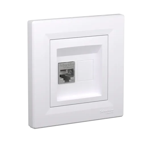 Розетка комп'ютерна RJ45 екранована, білий, EPH5000121 Schneider Asfora