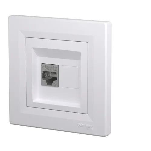 Розетка комп'ютерна RJ45 екранована, білий, EPH5000121 Schneider Asfora