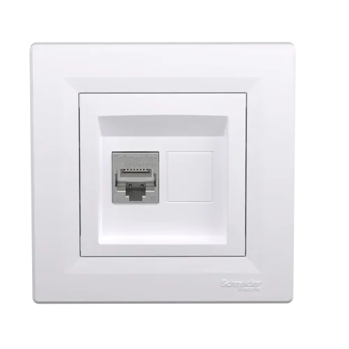 Розетка комп'ютерна RJ45 екранована, білий, EPH5000121 Schneider Asfora
