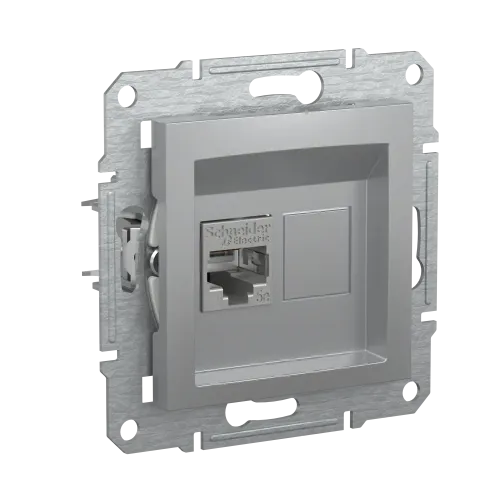 Розетка компьютерная RJ-45, STP, алюминий, EPH5000161 Asfora Schneider