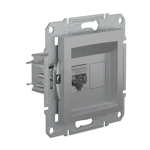 Розетка компьютерная RJ-45, STP, алюминий, EPH5000161 Asfora Schneider