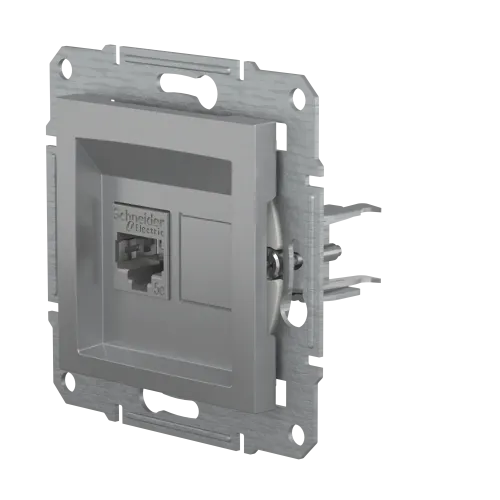 Розетка компьютерная RJ-45, STP, алюминий, EPH5000161 Asfora Schneider