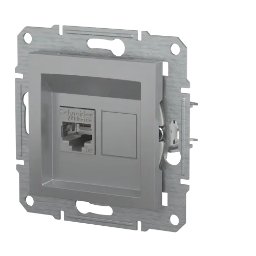 Розетка компьютерная RJ-45, STP, алюминий, EPH5000161 Asfora Schneider