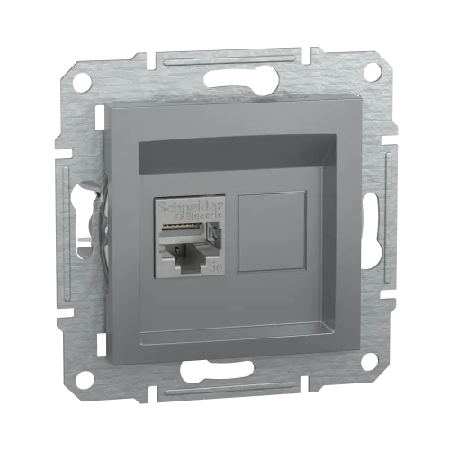 Розетка комп'ютерна RJ-45, STP, сталь, EPH5000162 Asfora Schneider