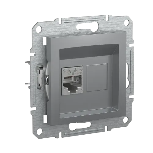 Розетка комп'ютерна RJ-45, STP, сталь, EPH5000162 Asfora Schneider