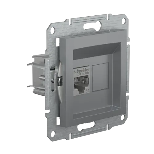 Розетка комп'ютерна RJ-45, STP, сталь, EPH5000162 Asfora Schneider