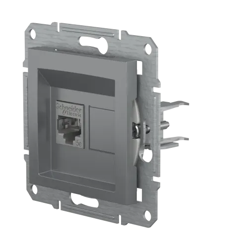 Розетка комп'ютерна RJ-45, STP, сталь, EPH5000162 Asfora Schneider