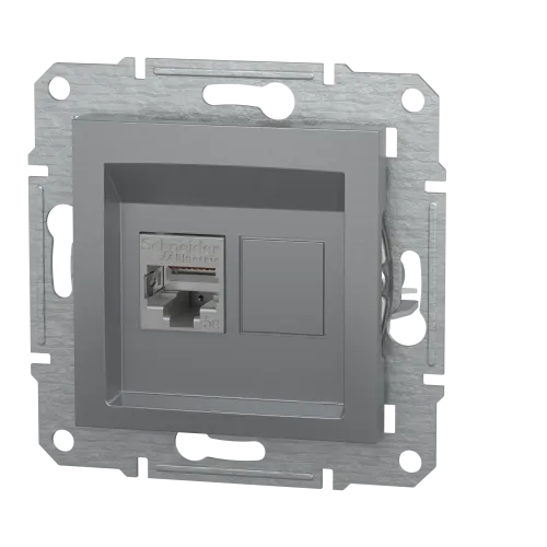 Розетка комп'ютерна RJ-45, STP, сталь, EPH5000162 Asfora Schneider
