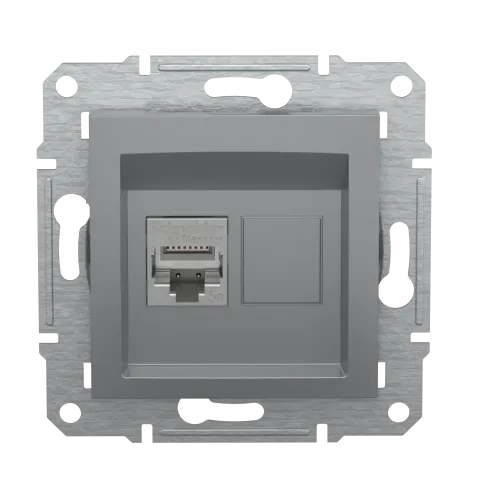 Розетка комп'ютерна RJ-45, STP, сталь, EPH5000162 Asfora Schneider