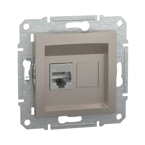 Розетка комп'ютерна RJ-45, STP, бронза, EPH5000169 Asfora Schneider