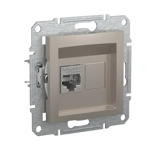 Розетка комп'ютерна RJ-45, STP, бронза, EPH5000169 Asfora Schneider