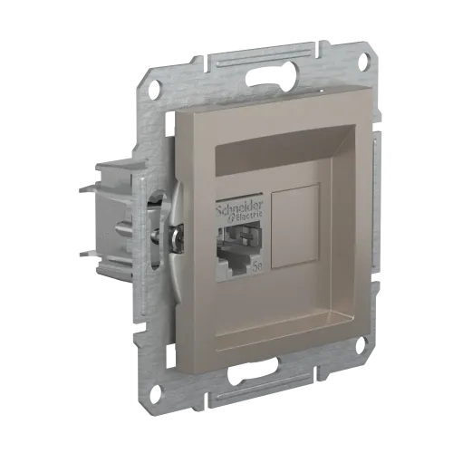 Розетка комп'ютерна RJ-45, STP, бронза, EPH5000169 Asfora Schneider