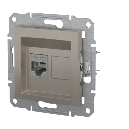 Розетка комп'ютерна RJ-45, STP, бронза, EPH5000169 Asfora Schneider