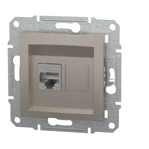 Розетка комп'ютерна RJ-45, STP, бронза, EPH5000169 Asfora Schneider
