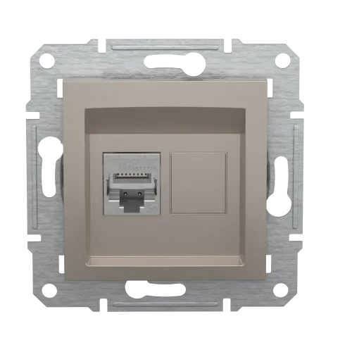 Розетка комп'ютерна RJ-45, STP, бронза, EPH5000169 Asfora Schneider