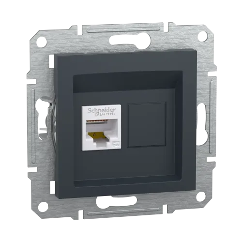Розетка компьютерная RJ-45, STP, антрацит, EPH5000171 Asfora Schneider