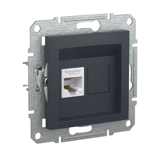 Розетка компьютерная RJ-45, STP, антрацит, EPH5000171 Asfora Schneider