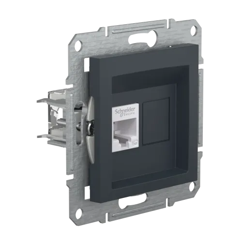 Розетка компьютерная RJ-45, STP, антрацит, EPH5000171 Asfora Schneider