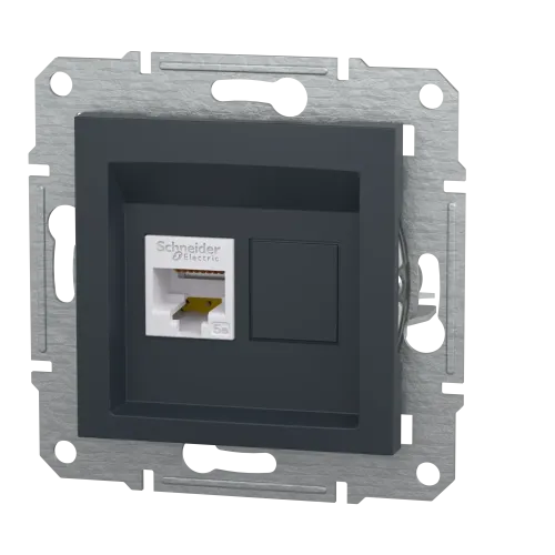 Розетка компьютерная RJ-45, STP, антрацит, EPH5000171 Asfora Schneider