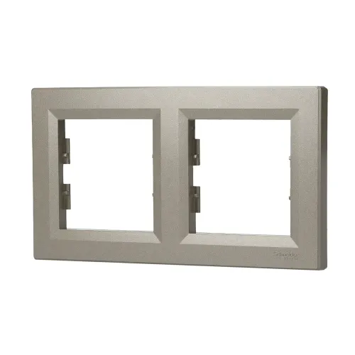 Рамка 2 поста, бронза, EPH5800269 Asfora Schneider