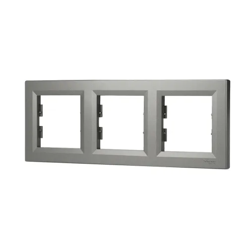 Рамка 3 поста, сталь, EPH5800362 Asfora Schneider
