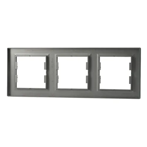 Рамка 3 поста, сталь, EPH5800362 Asfora Schneider