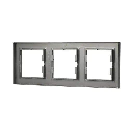 Рамка 3 поста, сталь, EPH5800362 Asfora Schneider