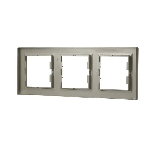 Рамка 3 поста, бронза, EPH5800369 Asfora Schneider