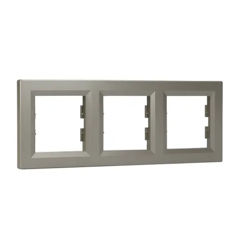 Рамка 3 поста, бронза, EPH5800369 Asfora Schneider