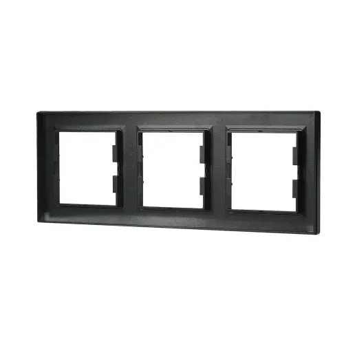 Рамка 3 поста, антрацит, EPH5800371 Asfora Schneider