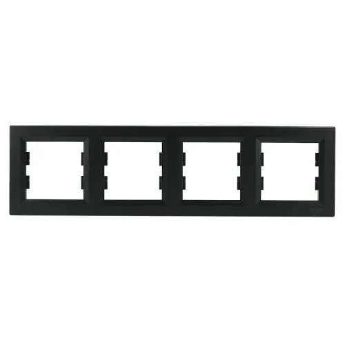 Рамка 4 поста, антрацит, EPH5800471 Asfora Schneider